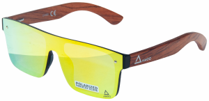 AMOQ Burst Sunglasses PLRZD Wood-Gold mirror