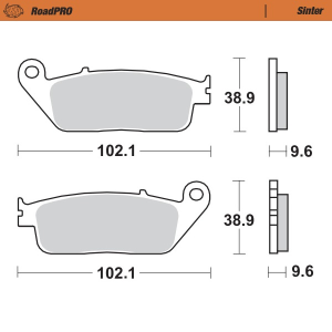 Roadpro Sinder Brake Pad Front