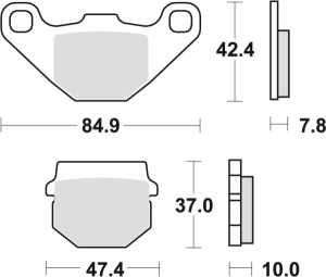 Placute frana fata TRW Organice HONDA MB 80 '80-'84/ SUZUKI RM 80 '86-'88