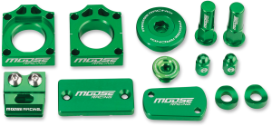 MOOSE RACING Bling Pack Kit Green, Anodized 