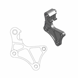 Supermoto Street Rotor Adapter Bracket Black