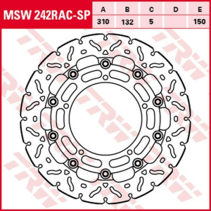 Disc frana fata TRW YAMAHA YZF R6 '04 -'16/FZ-8N / S FAZER '10 -'16/YZF R1 '06 -'11/XT 1200Z TENERE '10 -