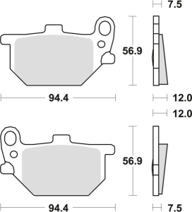 Placute frana fata TRW Organice YAMAHA XS / XV 750 '80-'82/ XS 850 '82