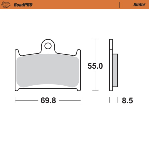 Roadpro Sinder Brake Pad Front