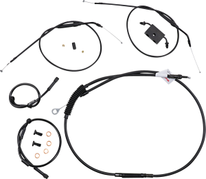 Extended Handlebar Cable And Brake Line Kit For Sportsters With Abs Black