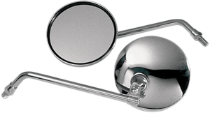 Round Honda Cb Style Universal Mirror Silver