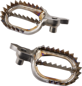 MOOSE RACING Titanium Footpegs Silver 