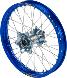 Elite Mx-en Wheel, Silver Spokes Blue, Silver