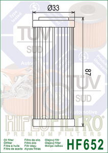 Filtru ulei KTM EXC/XC 250-530 Hiflofiltro HF652