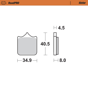 Roadpro Sinder Brake Pad Front