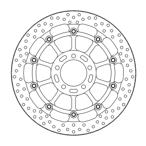 Halo Series Floating Rotor Silver, Stainless Steel