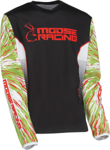 MOOSE RACING Youth Agroid Jersey Black, Green 