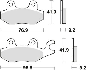 Placute frana fata TRW Organice HONDA XLV 125 '01-'13/VT 125 SHADOW '99-'08/SUZUKI BURGMAN 125 '14 -/YAMAHA TZR 50 '97-'00