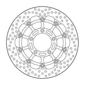 Halo Series Floating Racing Rotor Black, Stainless Steel