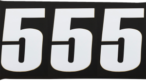 MOOSE RACING Vinyl Race Numbers White 