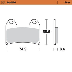 Roadpro Sinder Brake Pad Front