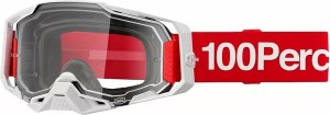 100% Armega Goggle White, Red 