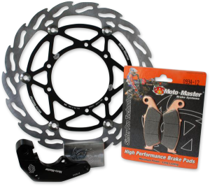 260 Mm Oversize Floating Rotor Brake Kit Black, Silver, Stainless Steel