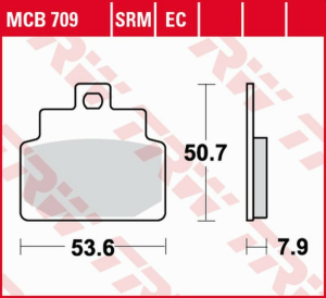 Placute frana fata TRW Organice SCARABEO 4T 100 '01 -'09/COMPANY 125 '09 -'13/LEONARDO 125 '99 -'05/MOJITO 125 '02 -'12/SR 150 '00 -'02