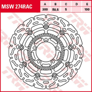 Disc frana fata TRW KAWASAKI ER-6F / N '06 -'16/KLE 650 VERSYS '07 -/VULCAN 650S '15 -