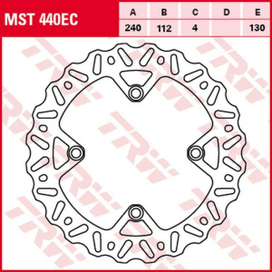 Disc frana spate TRW HUSQVARNA CR / WR 125/TE / TC / TXC 250/ TE 310/449/511/ TXC 511 '11 -'13/TE 610 '05 -'10/TE 630 '10 -'12