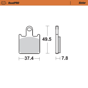 Roadpro Sinder Brake Pad Front