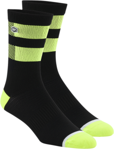 Sosete 100% Flow Black/Fluorescent Yellow