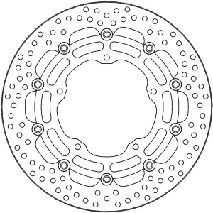 Halo Series T-floater Brake Rotor Black, Stainless Steel