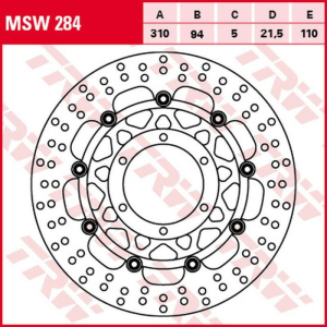 Disc frana fata TRW HONDA CTX 1300 '14 -'16/STX 1300 PANEUROPEAN '02 -'16