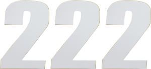 MOOSE RACING Vinyl Race Numbers White 