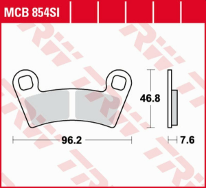 Placute frana fata TRW Sinterizate OFFROAD POLARIS RANGER 400 '10 -/500 '06 -/GENERAL 1000 '16 -/REAR POLARIS OUTLAW 450/525 '08 -'11/RANGER RZR 800 '08 -/RANGER RZR 570 '12 -