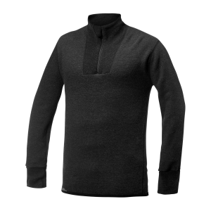 Woolpower Zip Turtleneck 400 Merino Mid layer black S