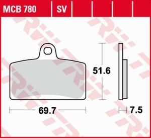 Placute frana fata TRW Organice APRILIA RS4 50 '11-/RS4 125 '11-/TUONO 125 '17-