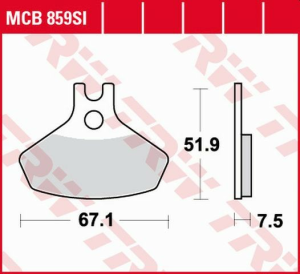 Placute frana fata TRW Sinterizate OFFROAD CAN-AM DS. 450 '08-'15