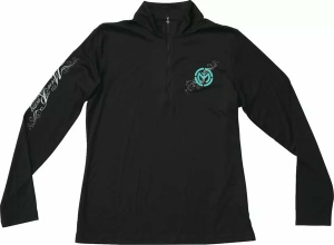 MOOSE RACING Women's Flourish Half Zip Pullover Black 