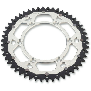 MOOSE RACING Dual Rear Sprocket Black, Silver, Anodized 