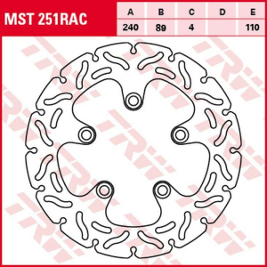 Disc frana spate TRW KAWASAKI J 300 '14 -'16/SUZUKI GSF 600/650/1200 BANDIT '94 -'06/ SV 650 '99 -'02/GSX / F '98 -'06/GSX-R ' 88-'95/GSX-R 1100 '89 -'97/ GSX 1300R HAYABUSA '99 -'07/GSX1200 '99 -'01/RF 600/900 '93 -'97