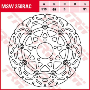 Disc frana fata TRW KAWASAKI KLV 1000 '04 -'06/SUZUKI DL 650 V-STROM '04 -'07/DL 1000 V-STROM '02 -'09/SV 1000 '03 -'08