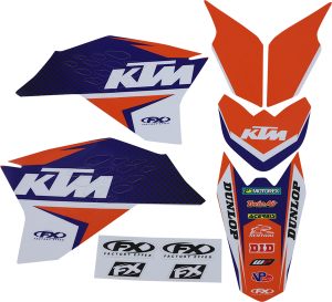 Evo Graphics Kit Blue, Orange