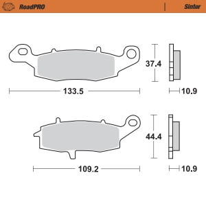 Roadpro Sinder Brake Pad Rear