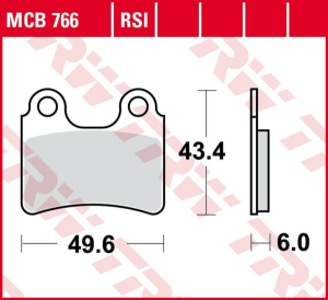 Placute frana spate TRW Organice GAS GAS TXT 125/200/250/280/300 '04 -'11/SHERCO TRIALS 125/250/290/320 '06 -/HONDA COTA 300RR '16 -/AJP PR3 125 / 200 '08 -'12