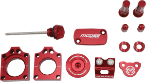 MOOSE RACING Bling Pack Kit Red, Anodized 