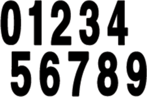 Standard Numbers Black