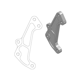 Supermoto Racing Rotor Adapter Bracket Black