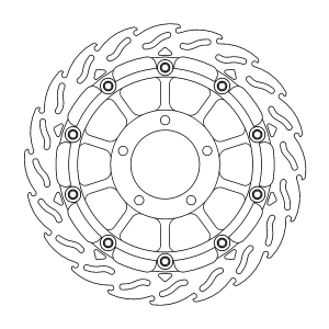 Flame Series Rotor Race Black, Steel