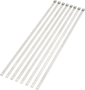 MOOSE RACING 14'' Cable Ties Ladder Style Stainless Steel 8-pack Unfinished 