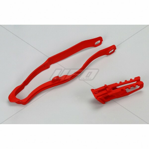 Chain Guide And Swingarm Chain Slider Kit Red