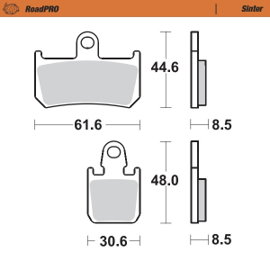 Roadpro Sinder Brake Pad Front