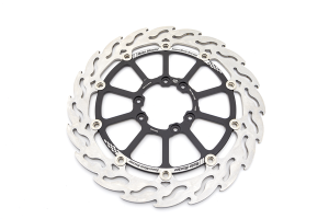 Flame Series Floating Rotor Black, Silver, Stainless Steel