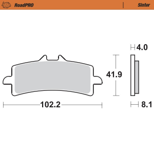 Roadpro Sinder Brake Pad Front